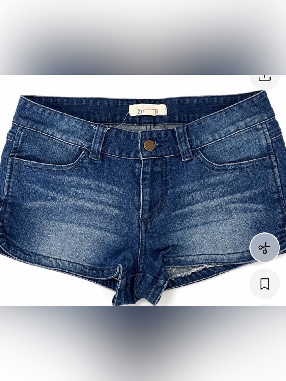 2.1 Denim Dark Blue Denim Shorts Size 27